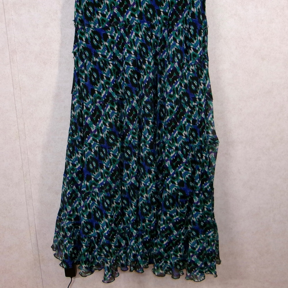 NWT Jones New York Career Black/Blue Maxi Dress Abstract Print PullOn Sz 22W - Picture 5 of 9